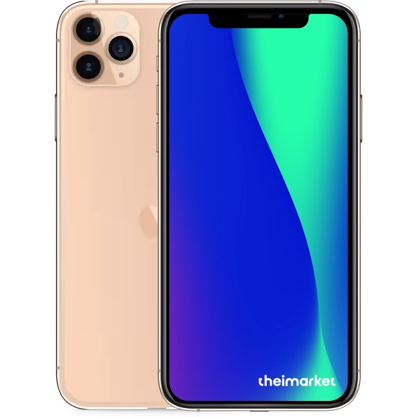 iphone 11 pro max gold back and front side